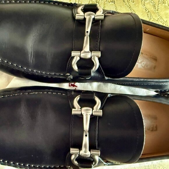 Salvatore Ferragamo Mens Parigi Gancini Black Leather Loafer Sz 9.5D, Excellent - Picture 5 of 11